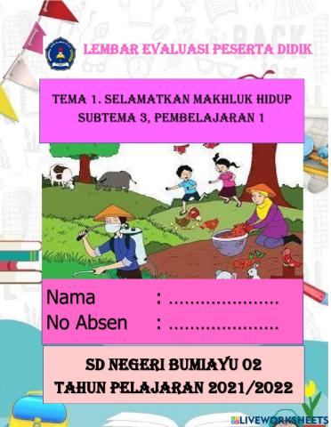 Soal Evaluasi Tema 1 Subtema 3 Pemb.1
