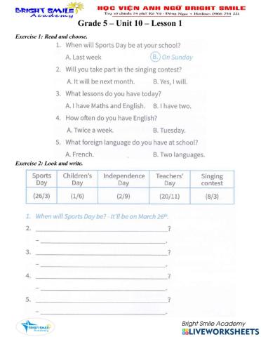 Grade 5-unit 10.2-final test