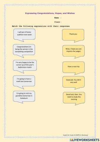 Expressing  Congratulations, hopes, and wishes