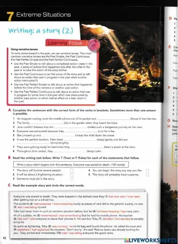 UNIT 7 EXTREME SITUATION WRITING