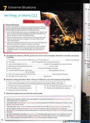 UNIT 7 EXTREME SITUATION WRITING