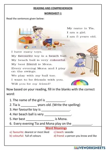 Reading and Comprehension