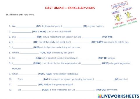 Past simple - irregular verbs