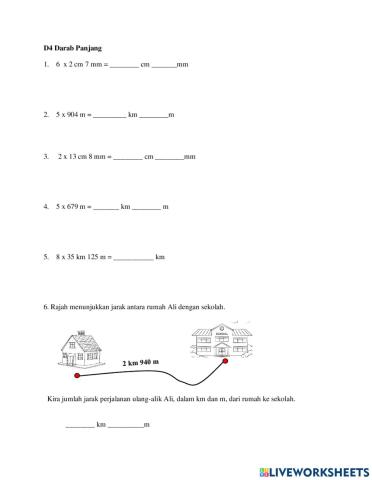 Matematik Tahun 4 : Darab Panjang
