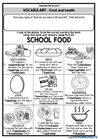 Unit 5: food and health