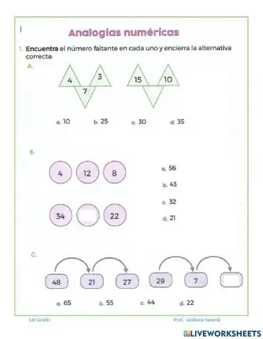Analogías numéricas