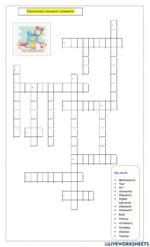 Educational crossword