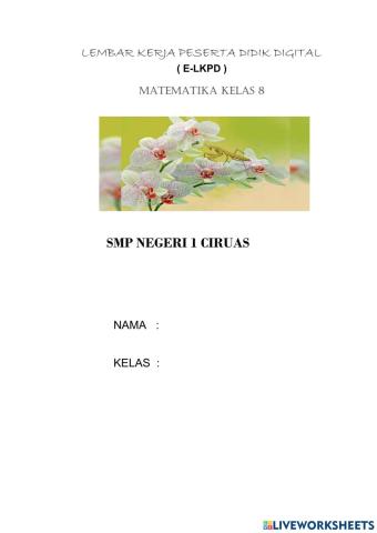 E-lkpd matematika kelas 8