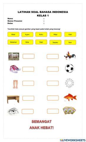 Latihan B. Indonesia-Kosakata