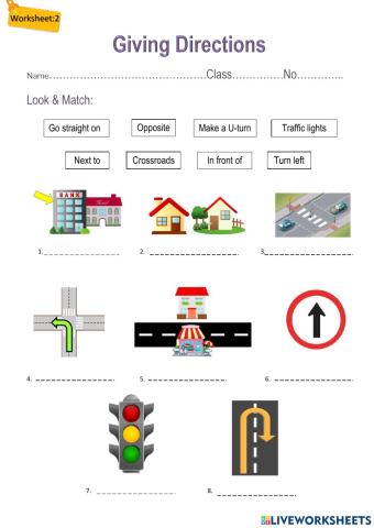 worksheet2:Giving Direction