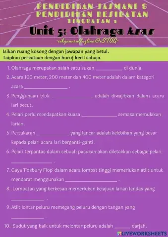 Unit 5: olahraga asas