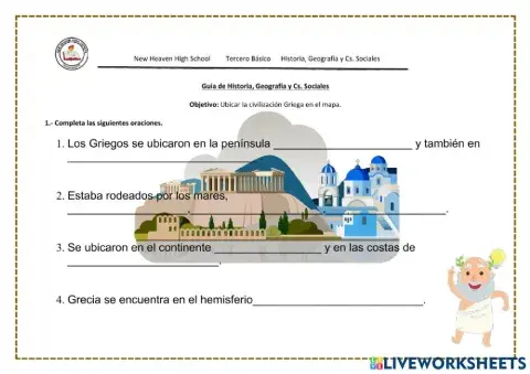 Ubicación de los griegos