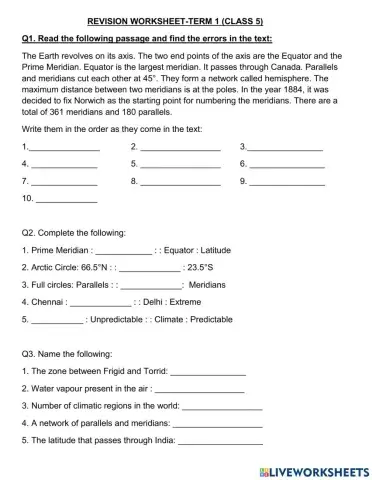  parallels and meridians