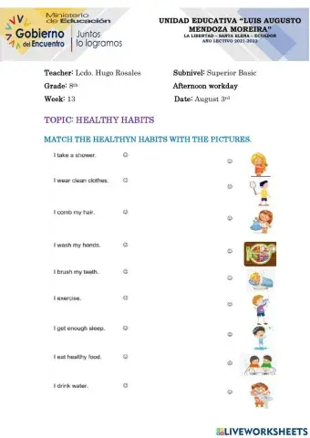 Week 13 - Healthy habits