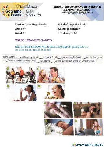 Week 13 - Healthy habits