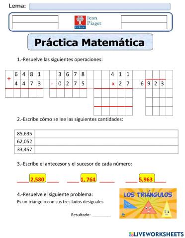 JP Practica 7 Matemáticas 5to
