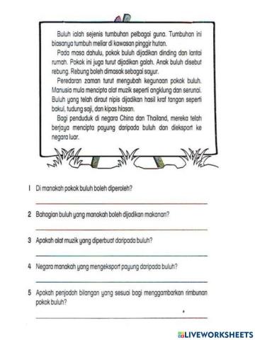 Latihan Pemahaman Bahasa Melayu Tahun 4