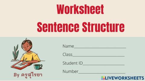 Sentence Structure worksheet