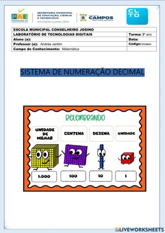 Sistema de numeração decimal