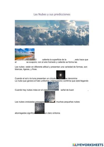 Predicciones de las nubes