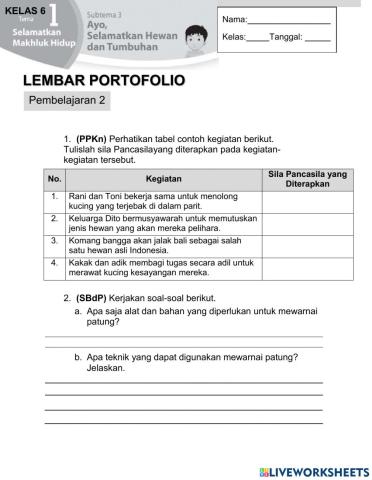 Tema 1 subtema 3 pembelajaran 2 kelas 6