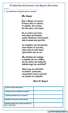 El poema y las figuras literarias