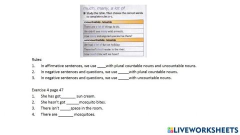 Pulse 2 page 47 much many a lot of