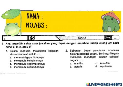 Jenis jenis usaha ekonomi tema 2 st i kelas 5