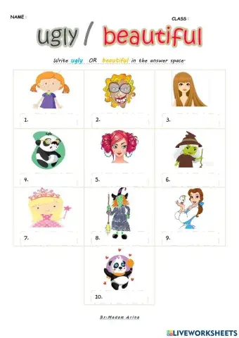 Super Minds Unit 2 : Adjectives (Ugly Beautiful1)