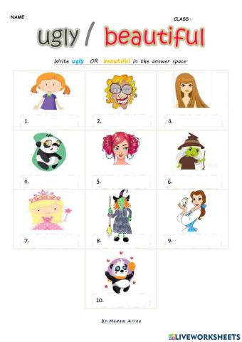 Super Minds Unit 2 : Adjectives (Ugly Beautiful1)