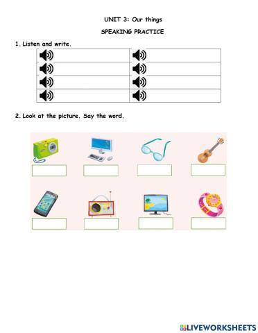 Our Things-Pronunciation