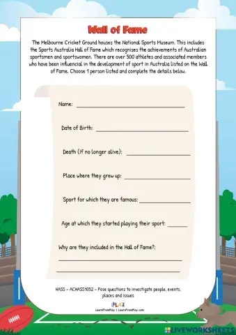 AFL Little Legends - Wall Of Fame