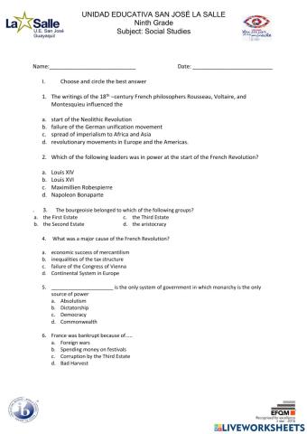 Social Studies French&American