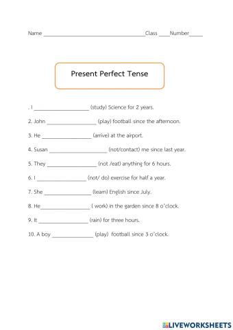 Present perfect