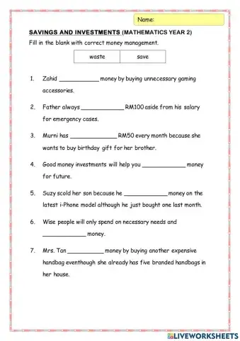 Savings & investments