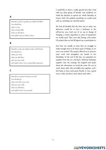 CEL IELTS speaking part 2