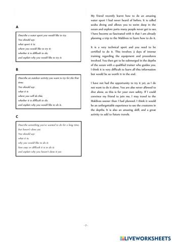 CEL IELTS speaking part 2