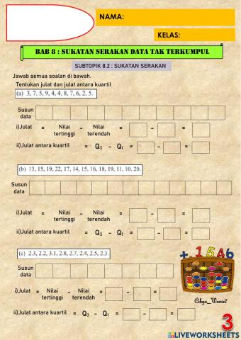 Julat dan julat antara kuartil