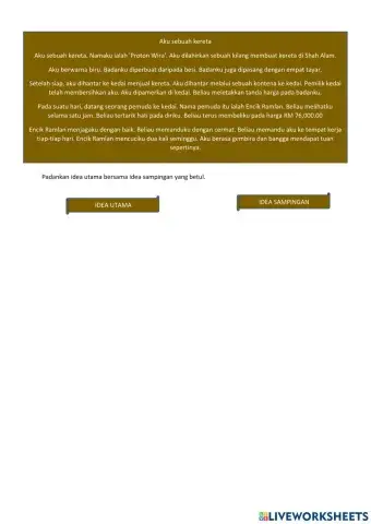 Idea utama dan idea sampingan