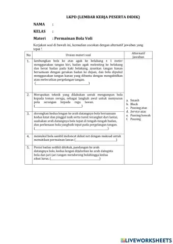 Lkpd 1 xi bola voli