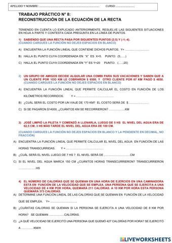 TP N°8 RECTA QUE PASA POR DOS PUNTOS