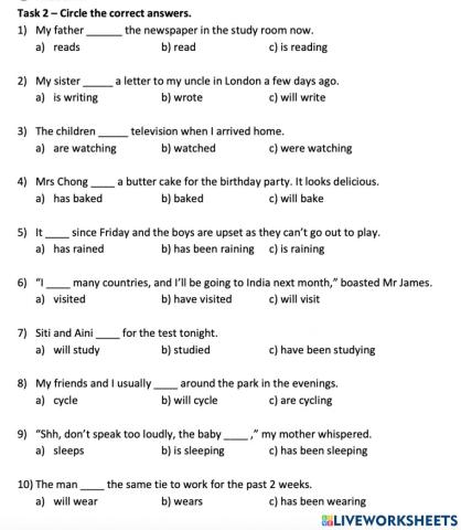 NCER Module 1: (Task 2: MCQ)