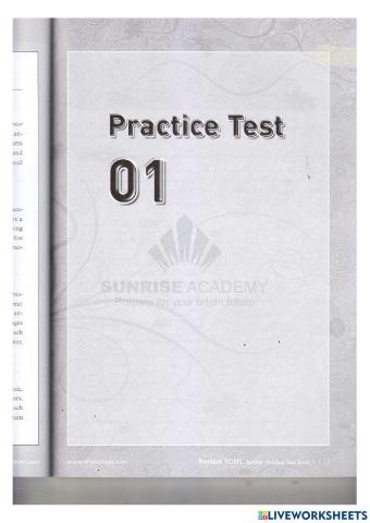 TOEFL Junior listening test 1
