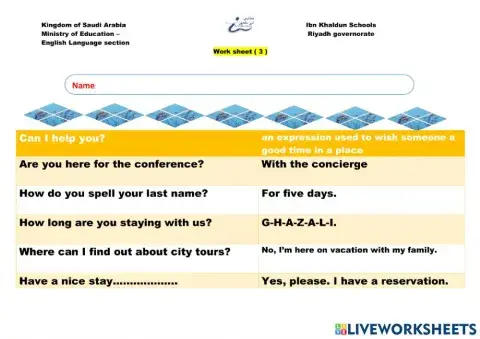 Super goal3 Unit 1 lesson 3