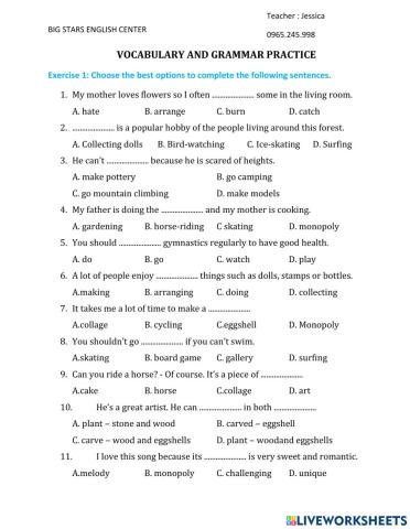 Homework-Lesson1-Unit 1