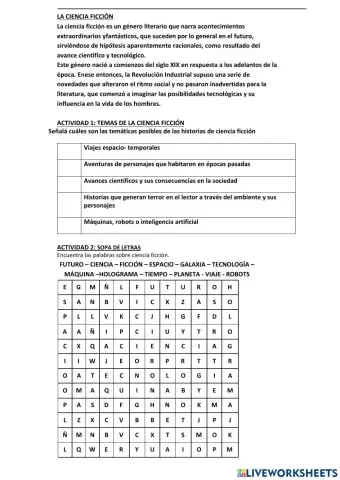 Ciencia FIcción- Definición