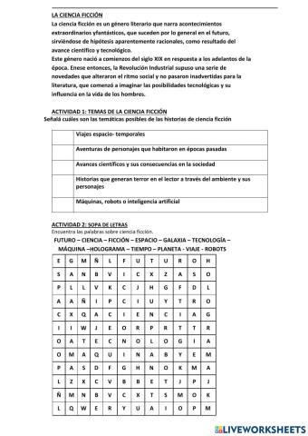 Ciencia FIcción- Definición