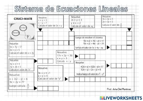 Sistema de ecuaciones lineales