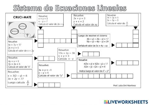 Sistema de ecuaciones lineales