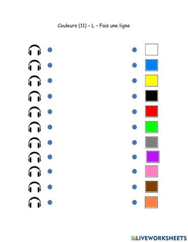 Couleurs (11) - L - Fais une ligne